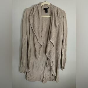 White House Black Market Waterfall Open Front Cover Up Sweater Women’s Large